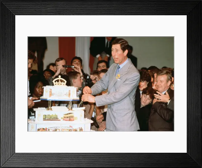 Framed Print : Prince Charles on his 40th birthday in Birmingham to launch an exhibition of PYBT