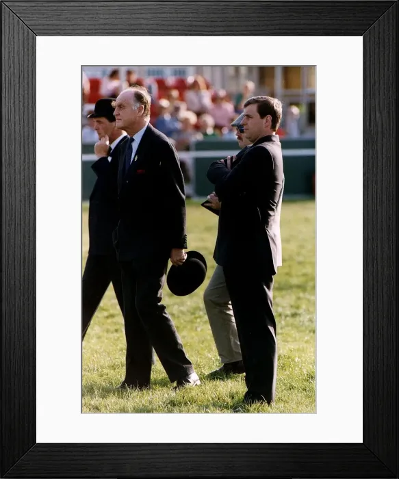 Framed Print : Ron Ferguson, father of the Duchess of York, with Prince Andrew the Duke of York Framed Print : Ron Ferguson, father of the Duchess of York, with Prince Andrew the Duke of York