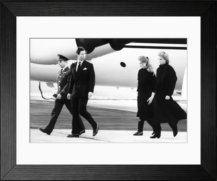 Framed Print : Tormented by grief Prince Charles, Princess Diana and the Duchess Of York brought home Framed Print : Tormented by grief Prince Charles, Princess Diana and the Duchess Of York brought home