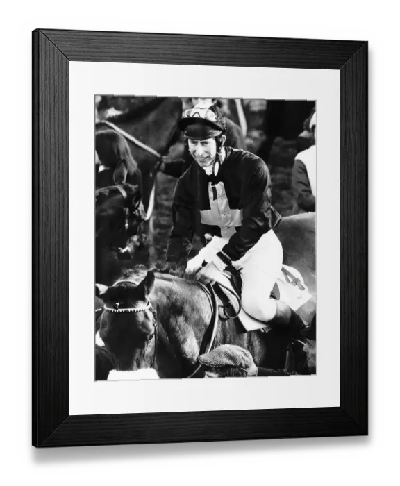 Framed Print : Prince of Wales riding in Madhatters Private Sweepstakes at Plumpton March Framed Print : Prince of Wales riding in Madhatters Private Sweepstakes at Plumpton March