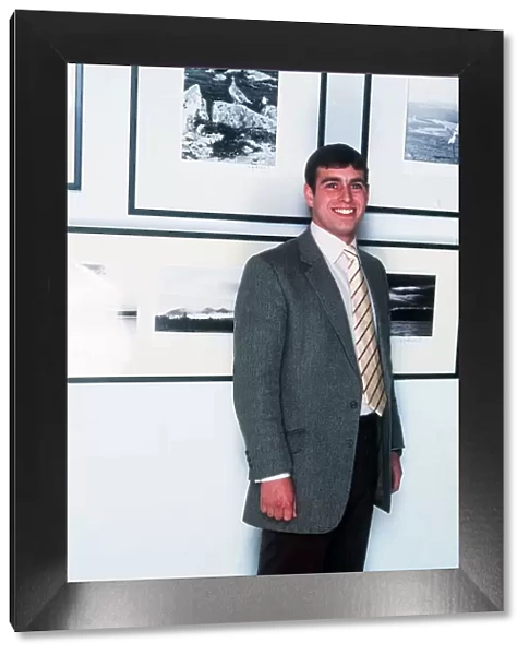 Prince Andrew at an exhibition of his photographs at the Hamilton Gallery November