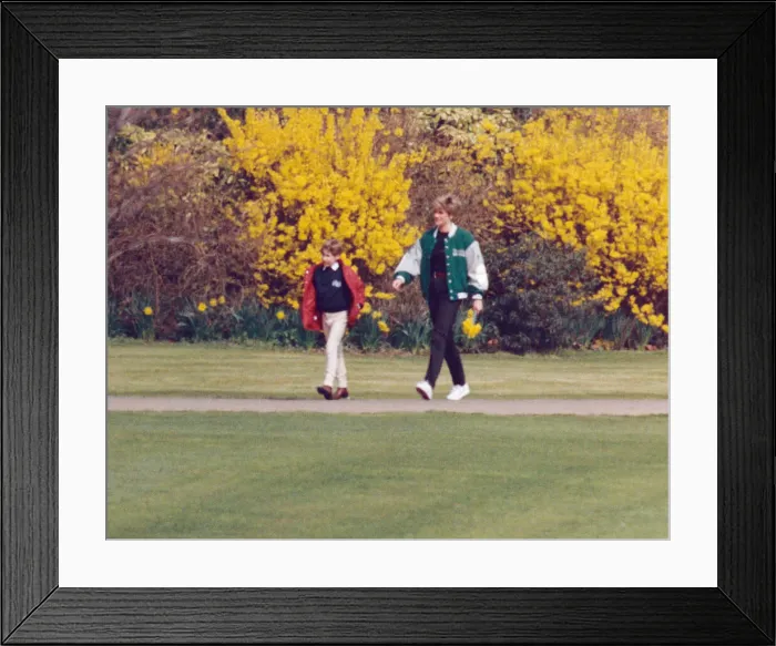 Framed Print : Princess Diana with her son William at Windsor Castle Circa March 1991 Framed Print : Princess Diana with her son William at Windsor Castle Circa March 1991