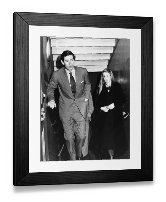 Framed Print : Prince Charles son of British Monarch Queen Elizabeth with friend Penelope Eastwood