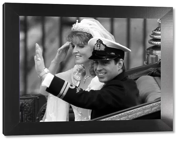 Prince Andrew and Sarah Ferguson Wedding Day, Jul 1986 The Duke