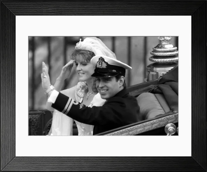 Framed Print : Prince Andrew and Sarah Ferguson Wedding Day, Jul 1986 The Duke Framed Print : Prince Andrew and Sarah Ferguson Wedding Day, Jul 1986 The Duke