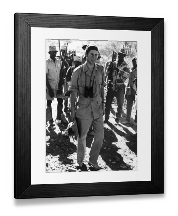 Framed Print : Prince Charles on safari in Kenya February 1971