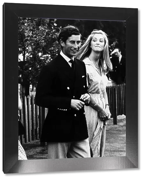 Prince Charles with his friend Penelope Eastwood at Windsor July 1975