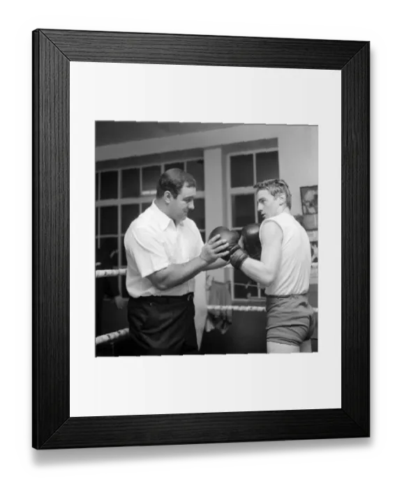 Framed Print : Rocky Marciano with Pat Dwyer November 1965 Framed Print : Rocky Marciano with Pat Dwyer November 1965