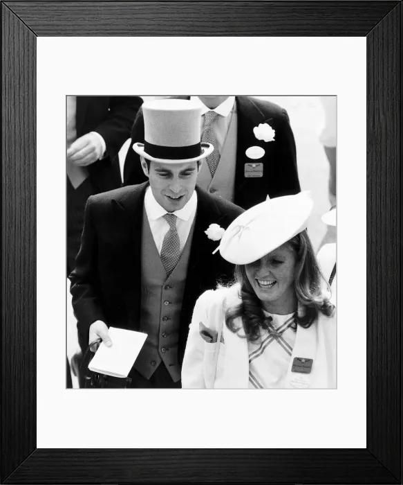 Framed Print : Duchess of York with Prince Andrew June 1985 Framed Print : Duchess of York with Prince Andrew June 1985