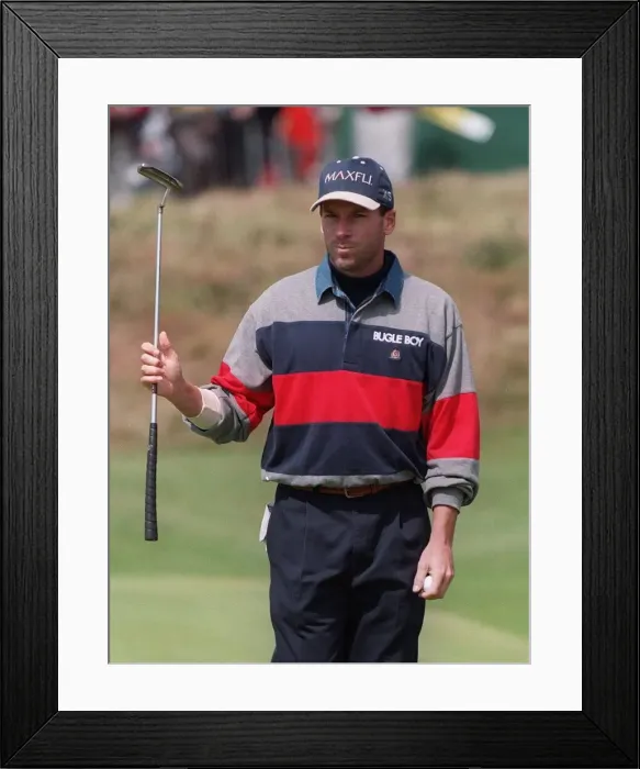 Framed Print : John Huston at Open Golf Championship Birkdale July 1998 Open Golf Championship