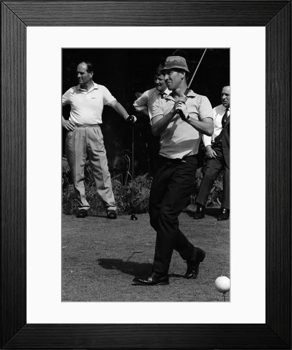 Framed Print : Bobby Charlton playing golf Framed Print : Bobby Charlton playing golf