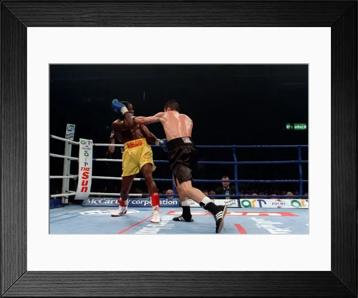 Framed Print : Joe Calzaghe Boxer October 97 Joe Calzaghe beating Chris Eubank for the vacant WBO Framed Print : Joe Calzaghe Boxer October 97 Joe Calzaghe beating Chris Eubank for the vacant WBO