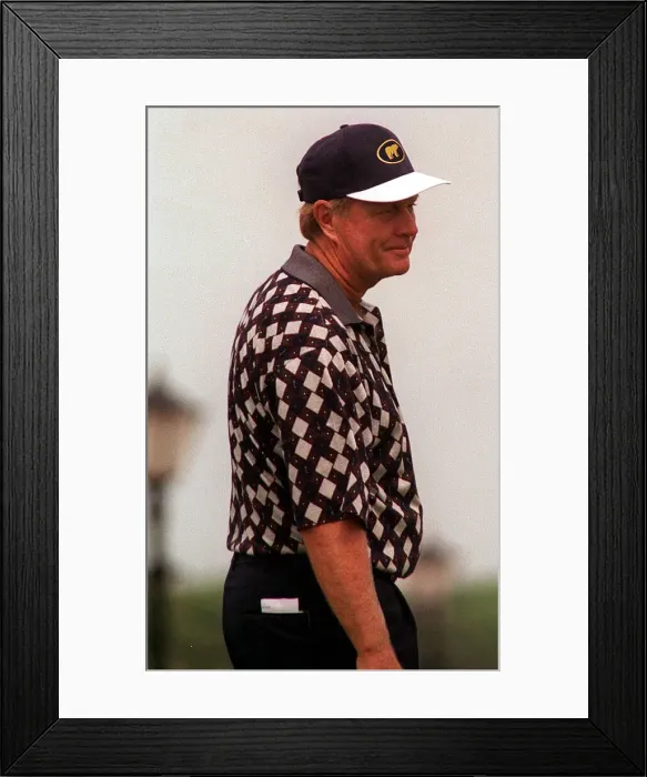 Framed Print : Jack Nicklaus Open Golf Championship Troon July 1997 Framed Print : Jack Nicklaus Open Golf Championship Troon July 1997