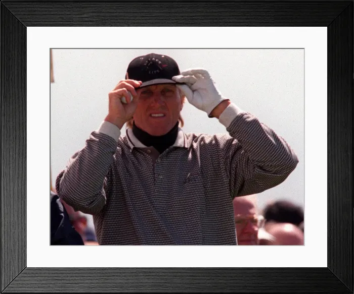 Framed Print : Greg Norman Open Golf Championship Troon July 1997
