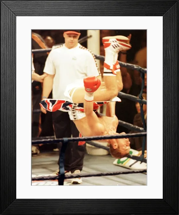 Framed Print : Ryan Rhodes afterbeating Yuri Epifantsev October 1997 Rhodes head over heels in ring Framed Print : Ryan Rhodes afterbeating Yuri Epifantsev October 1997 Rhodes head over heels in ring