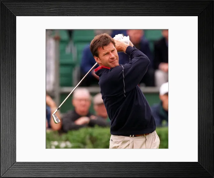 Framed Print : Nick Faldo at Troon for the Open Championship July 1997 During his last practice round Framed Print : Nick Faldo at Troon for the Open Championship July 1997 During his last practice round