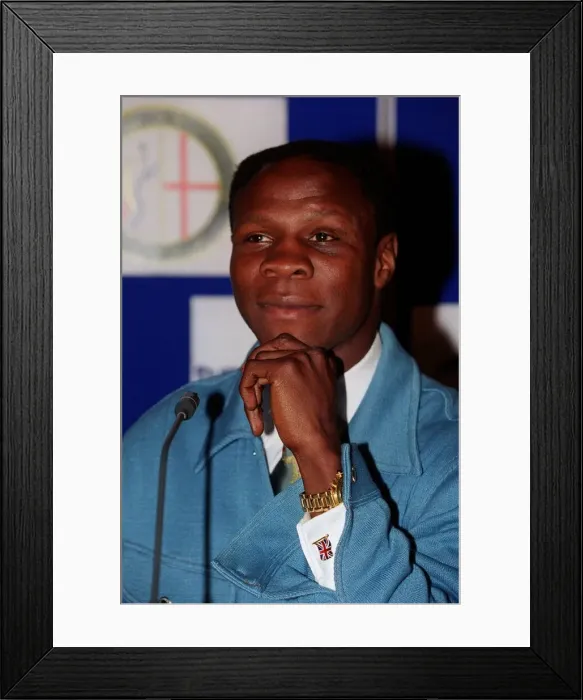 Framed Print : Chris Eubank Boxing June 98 At press conference Framed Print : Chris Eubank Boxing June 98 At press conference