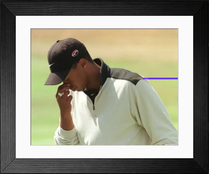 Framed Print : Tiger Woods British Open Golf Championship Birkdale 1998 during the first round