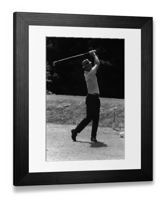 Framed Print : Bobby Charlton playing golf July 1968 Framed Print : Bobby Charlton playing golf July 1968