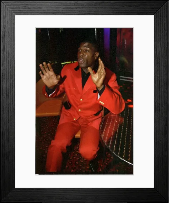 Framed Print : Frank Bruno former boxer at nightclub in Leeds November 1997 Frank Bruno Framed Print : Frank Bruno former boxer at nightclub in Leeds November 1997 Frank Bruno