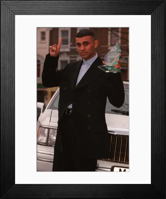 Framed Print : Prince Naseem Hamed boxer winner of Best Dressed Man February 1997 Framed Print : Prince Naseem Hamed boxer winner of Best Dressed Man February 1997