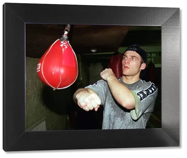 Ryan Rhodes British Boxing Champion Training On Punch Ball