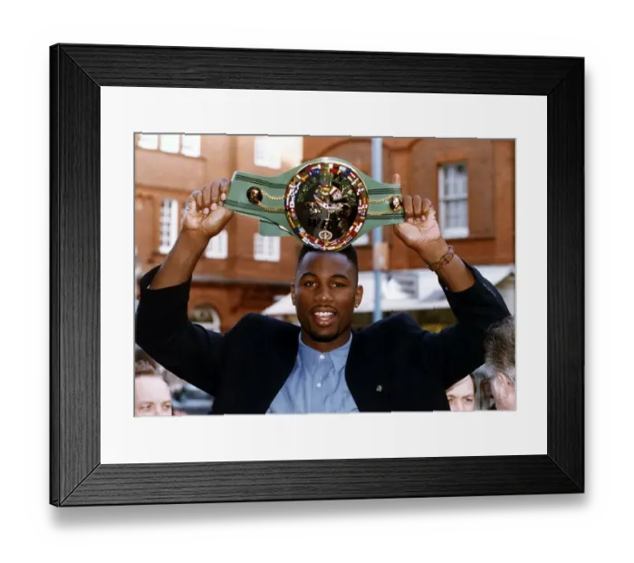 Framed Print : Lennox Lewis World Heavyweight Boxing Champion Holding Aloft The WBC Boxing Belt Framed Print : Lennox Lewis World Heavyweight Boxing Champion Holding Aloft The WBC Boxing Belt