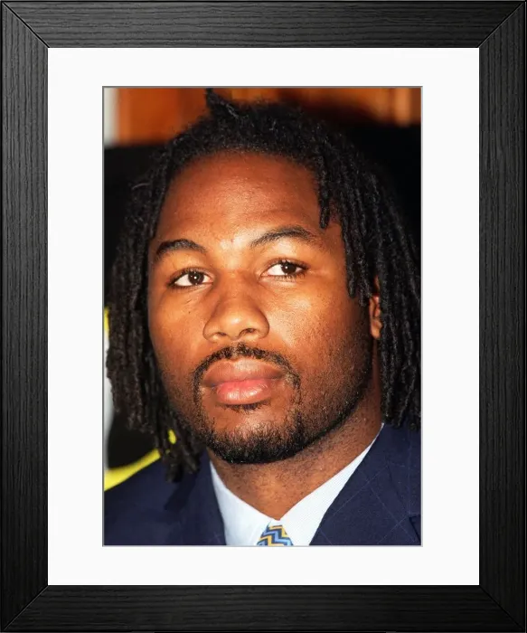 Framed Print : Lennox Lewis announcing next fight with Warren McCall at the Law Society in London Framed Print : Lennox Lewis announcing next fight with Warren McCall at the Law Society in London