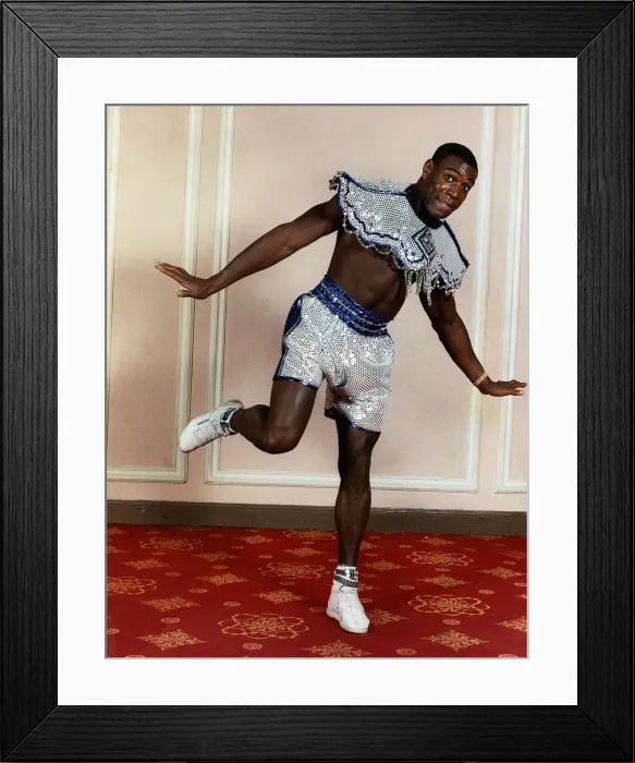 Framed Print : Frank Bruno Boxer playing Pantomime Framed Print : Frank Bruno Boxer playing Pantomime