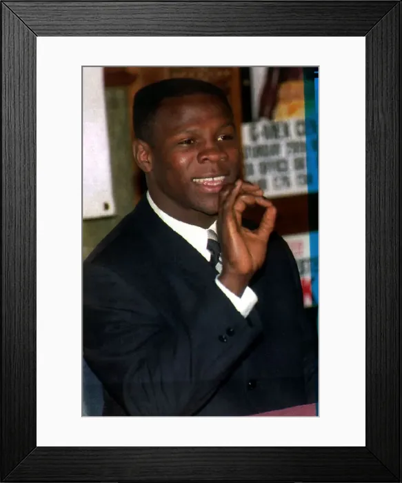 Framed Print : Chris Eubank Boxing announces his next fight at Manchesters G Mex Framed Print : Chris Eubank Boxing announces his next fight at Manchesters G Mex
