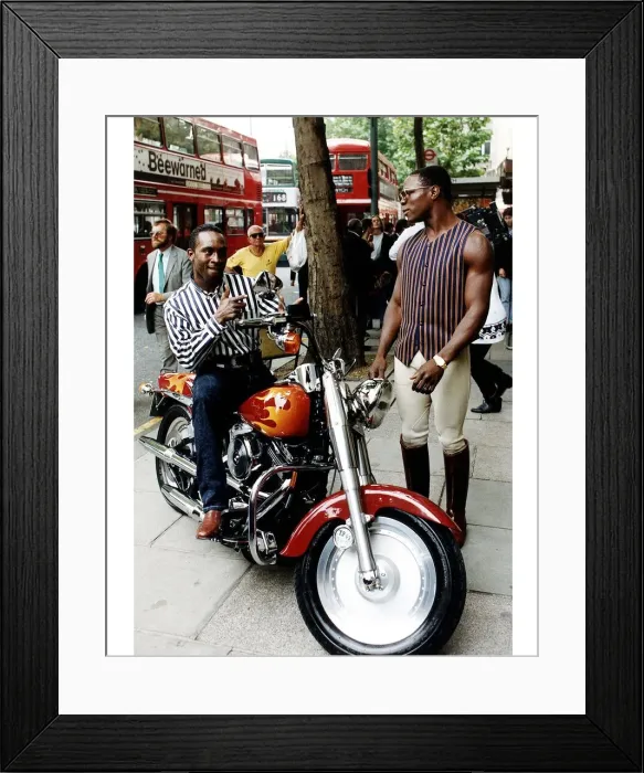 Framed Print : Nigel Benn & Chris Eubank 12th July 1993 in London to attend a Press Conference Framed Print : Nigel Benn & Chris Eubank 12th July 1993 in London to attend a Press Conference