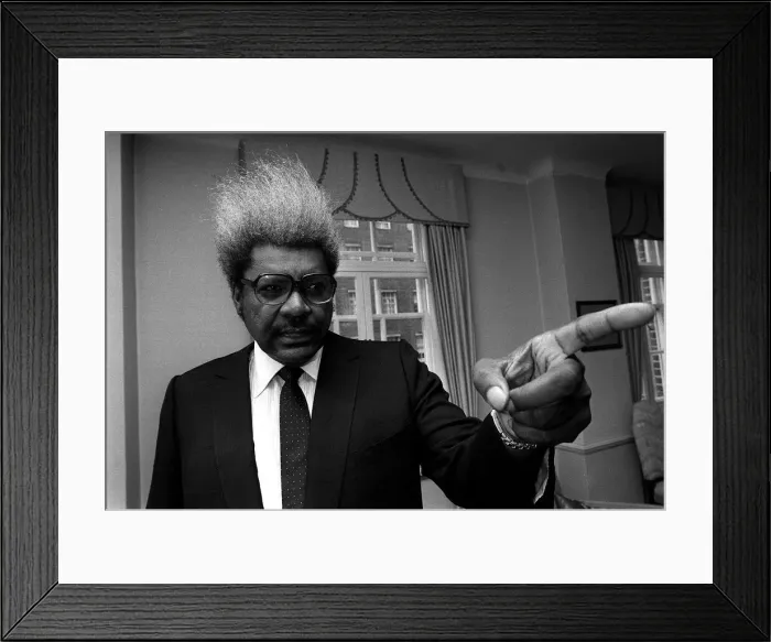 Framed Print : Don King American boxing promoter in London July 1986 Framed Print : Don King American boxing promoter in London July 1986