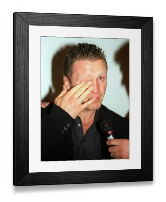 Framed Print : Steve Collins boxing champion retires October 1997 the WBO champion announces