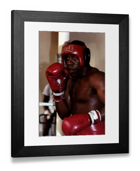 Framed Print : Frank Bruno Boxer In training Framed Print : Frank Bruno Boxer In training