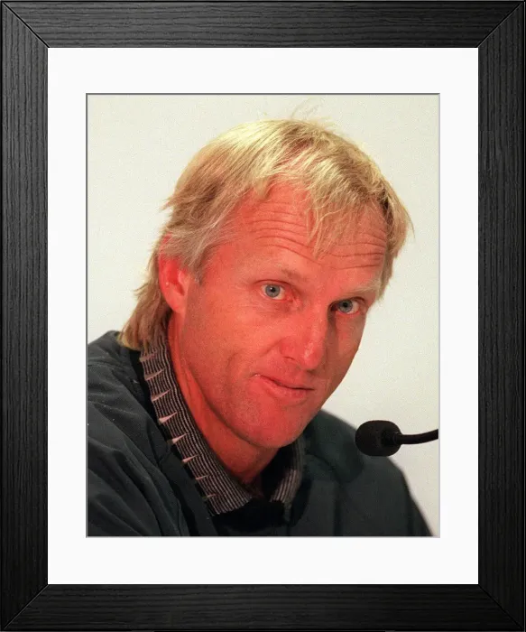 Framed Print : Greg Norman golfer at a press conference July 1997 on the eve of the Open Golf tournament Framed Print : Greg Norman golfer at a press conference July 1997 on the eve of the Open Golf tournament