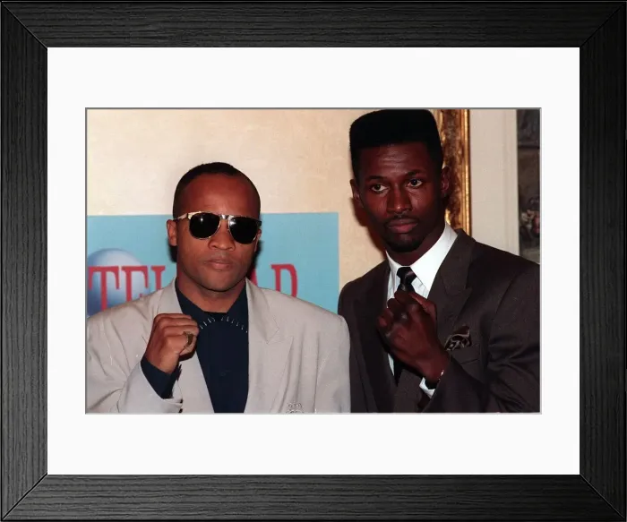 Framed Print : Lloyd Honeyghan Mark Breland boxers Feb 90 Breland World Boxing Association Framed Print : Lloyd Honeyghan Mark Breland boxers Feb 90 Breland World Boxing Association