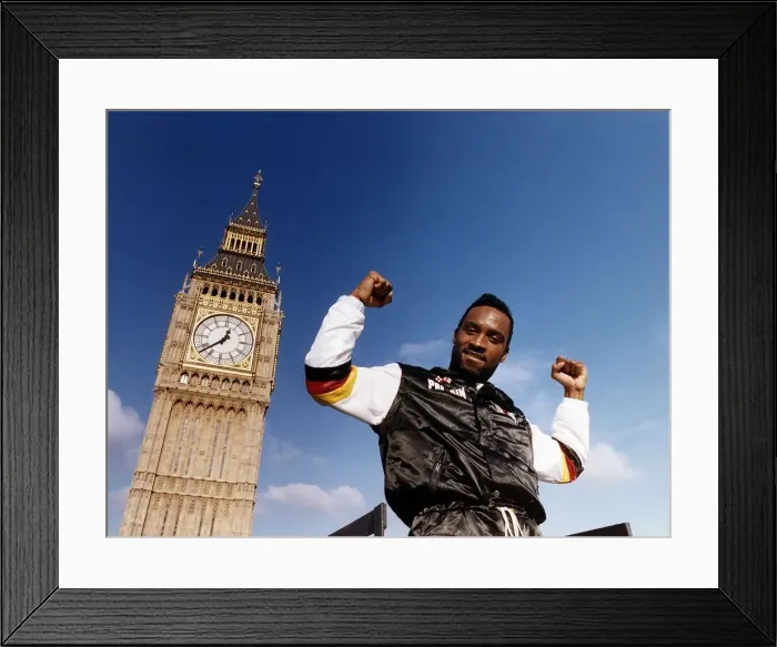 Framed Print : Nigel Benn Boxing at House of Commons