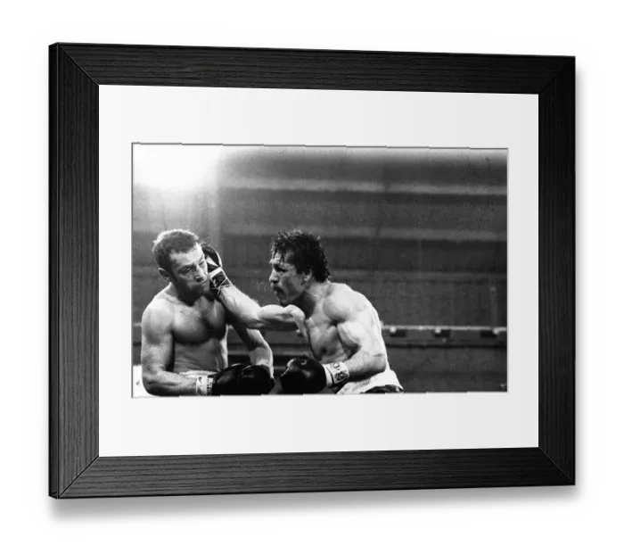 Framed Print : American middleweight boxer Vito Antuofermo in action during the defence of his WBA Framed Print : American middleweight boxer Vito Antuofermo in action during the defence of his WBA