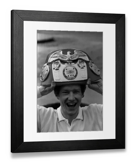 Framed Print : Terry Marsh with his international champion belt Framed Print : Terry Marsh with his international champion belt