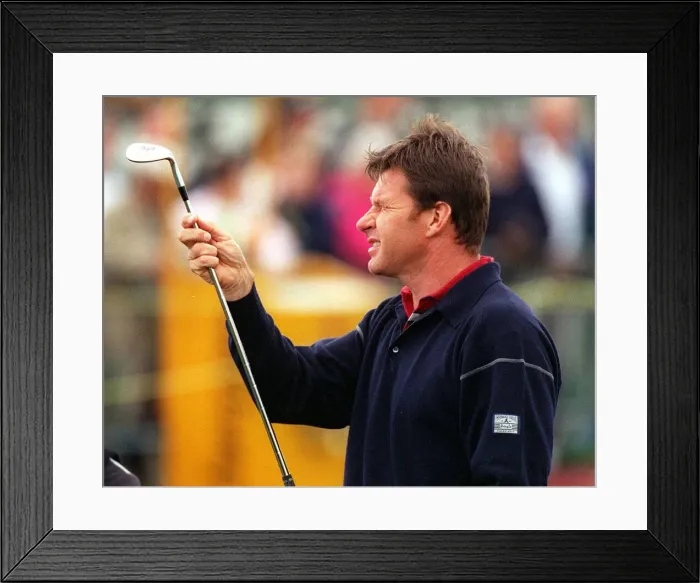 Framed Print : Nick Faldo at Troon for the Open Championship July 1997 During his last practice round Framed Print : Nick Faldo at Troon for the Open Championship July 1997 During his last practice round
