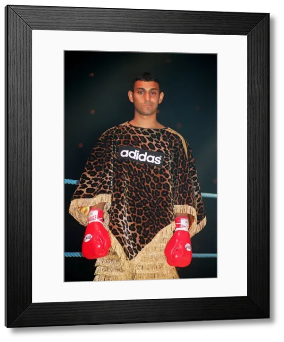 Framed Print : Prince Naseem Hamed the WBO Featherweight Champion in the new Adidas promotion Framed Print : Prince Naseem Hamed the WBO Featherweight Champion in the new Adidas promotion