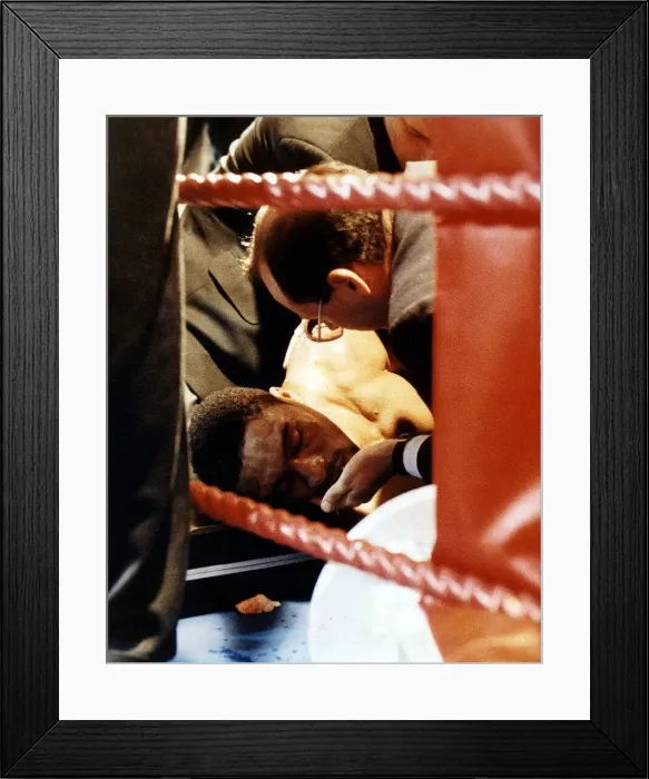 Framed Print : Michael Watson Boxing laying unconscious after being knocked out by Chris Eubank watson Framed Print : Michael Watson Boxing laying unconscious after being knocked out by Chris Eubank watson