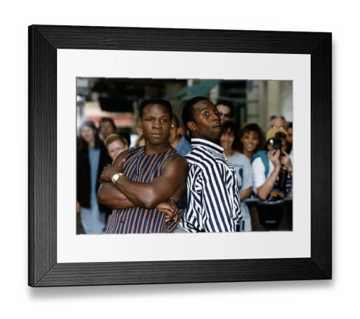 Framed Print : British boxers Chris Eubank and Nigel Benn attend a press conference in Aldwych Framed Print : British boxers Chris Eubank and Nigel Benn attend a press conference in Aldwych