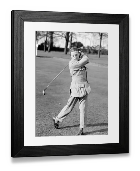 Framed Print : Laurie de Freue November 1919 The Stage Golf Society play a match against