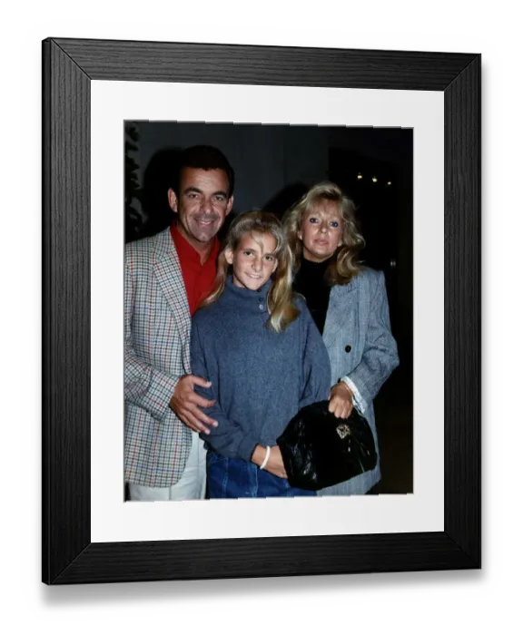 Framed Print : Tony Jacklin golf player with family Astrid Jacklin and Tina Jacklin January 1989 Framed Print : Tony Jacklin golf player with family Astrid Jacklin and Tina Jacklin January 1989