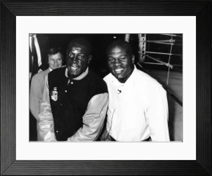 : Riddick Bowe Boxer World Heavyweight champion in 1992 with Frank Bruno the World : Riddick Bowe Boxer World Heavyweight champion in 1992 with Frank Bruno the World