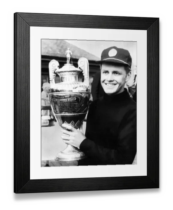 Framed Print : Bobby Cole South African Golfer holding the British Amateur Golf Trophy in 1966 Framed Print : Bobby Cole South African Golfer holding the British Amateur Golf Trophy in 1966