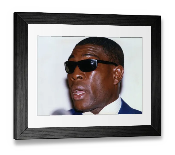 Framed Print : Frank Bruno boxer wearing sunglasses Framed Print : Frank Bruno boxer wearing sunglasses