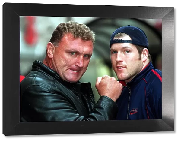 Joe Bugner With Scott Welch Today Before Their Fight In Berlin, Germany On 16 March