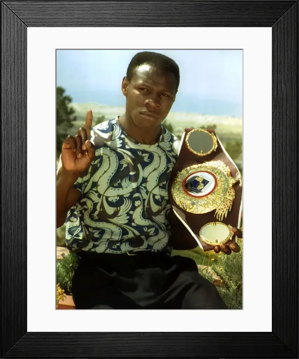 Framed Print : Chris Eubank Boxing holding his WBO Super Middle Weight Belt after defeating American Framed Print : Chris Eubank Boxing holding his WBO Super Middle Weight Belt after defeating American